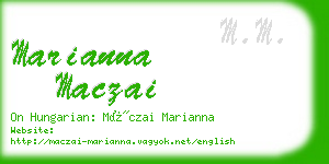 marianna maczai business card